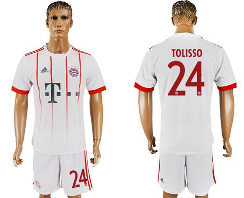 Bayern Munchen #24 Tolisso Sec Away Soccer Club Jersey - Click Image to Close